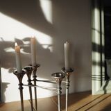 Scandinavian chrome modular candle holder 1960