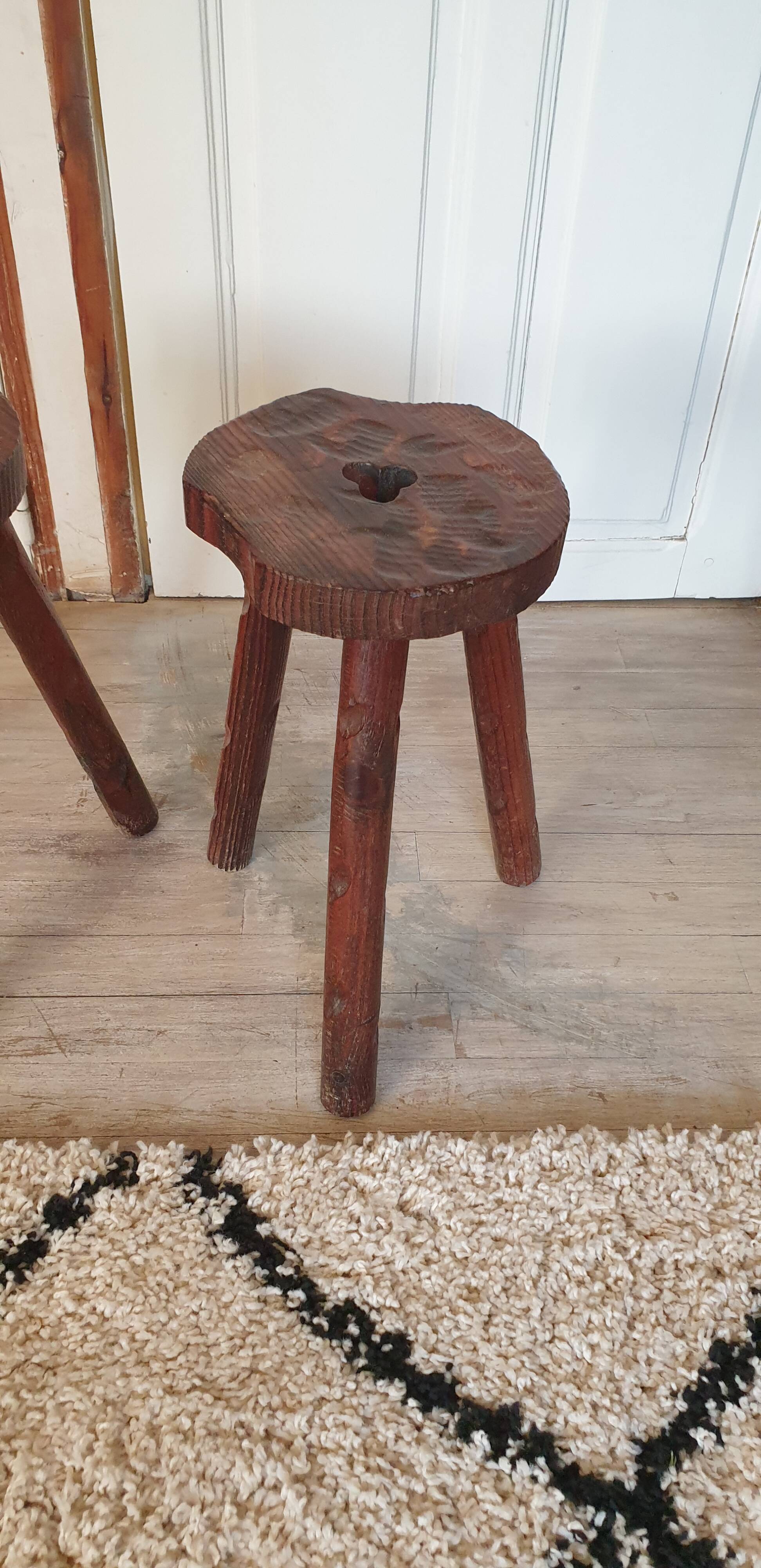 Pair of brutalist stools