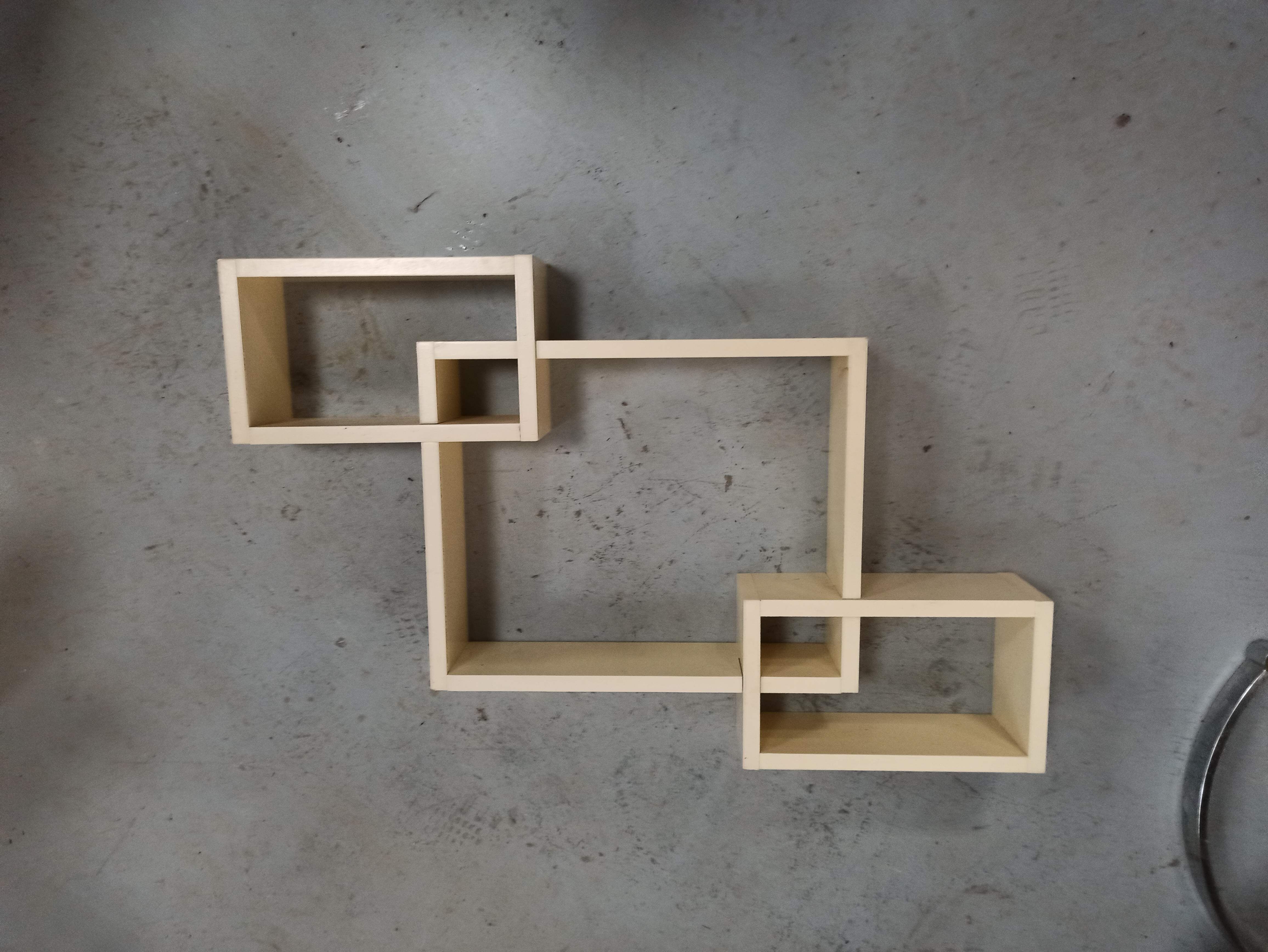 Shelf 3 blocks to hang vintage wall