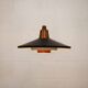 Rare Mid-Century Danish design lamp ,1960s -black&white metal& solid copper