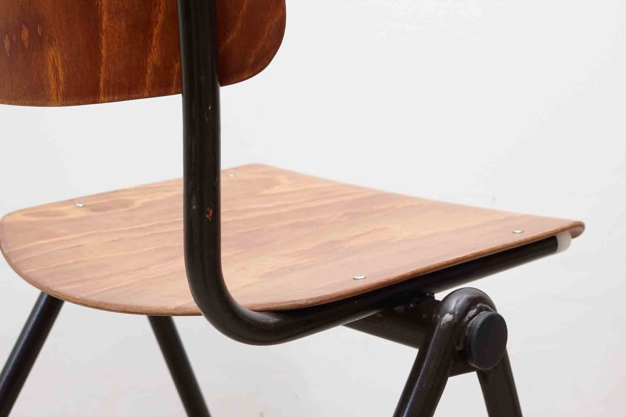 Galvanitas S35 oak and brown chair