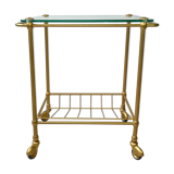 Serving Range vintage vinyl brass and glass