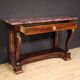 19th century Italian Empire style console table with marble top