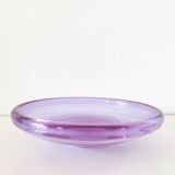 Large purple glass bowl 1970
