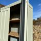 Restored vintage Parisian wardrobe from the 1930s in light green.