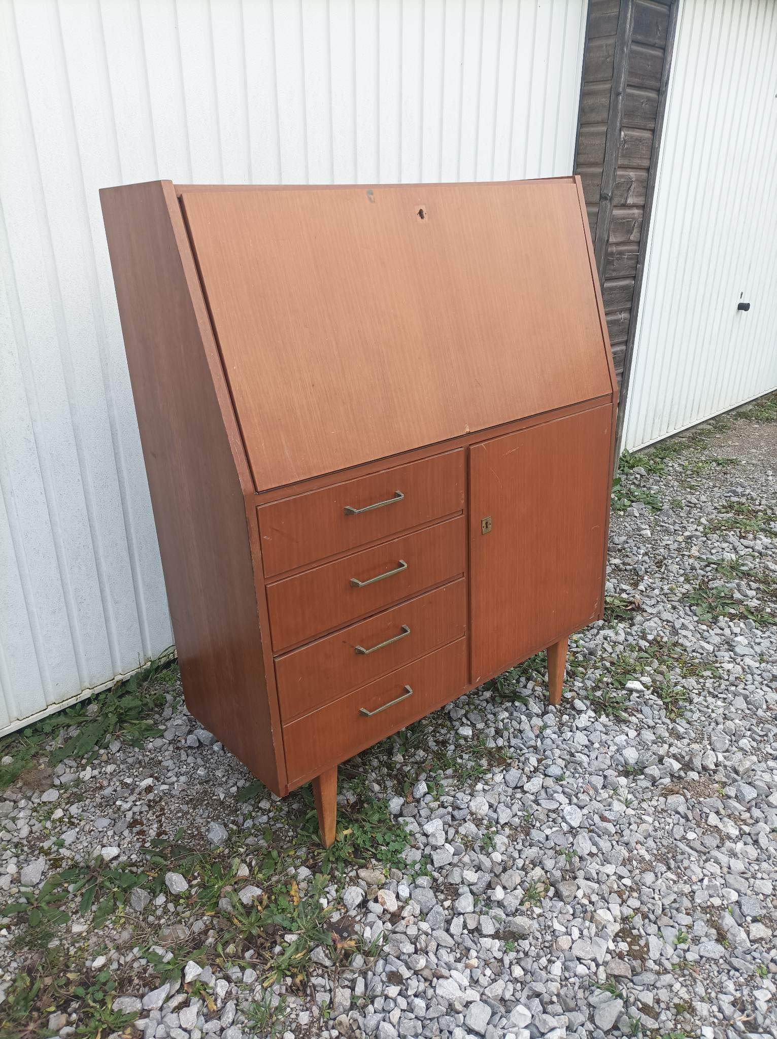 Writing desk 4 vintage drawers