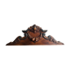 Large ancient carved wooden pediment, early 20th century