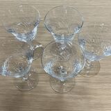 Set of 5 engraved glasses