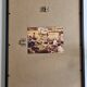 Vintage framed silver print, Moai of Easter Island, ethnological mission from 1970