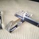 6 old and large crystal knife holders in Art Deco style