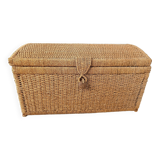 Vintage papercord chest, 1970s