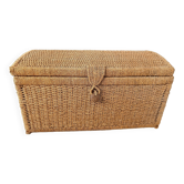 Vintage papercord chest, 1970s