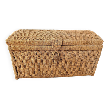 Coffre vintage en cordon de papier, 1970