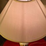 very elegant porcelain and bronze lamp, pull cord switch 50x30 very good e