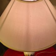very elegant porcelain and bronze lamp, pull cord switch 50x30 very good e