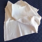 Set of 5 cotton napkins, light ivory, RP monogram