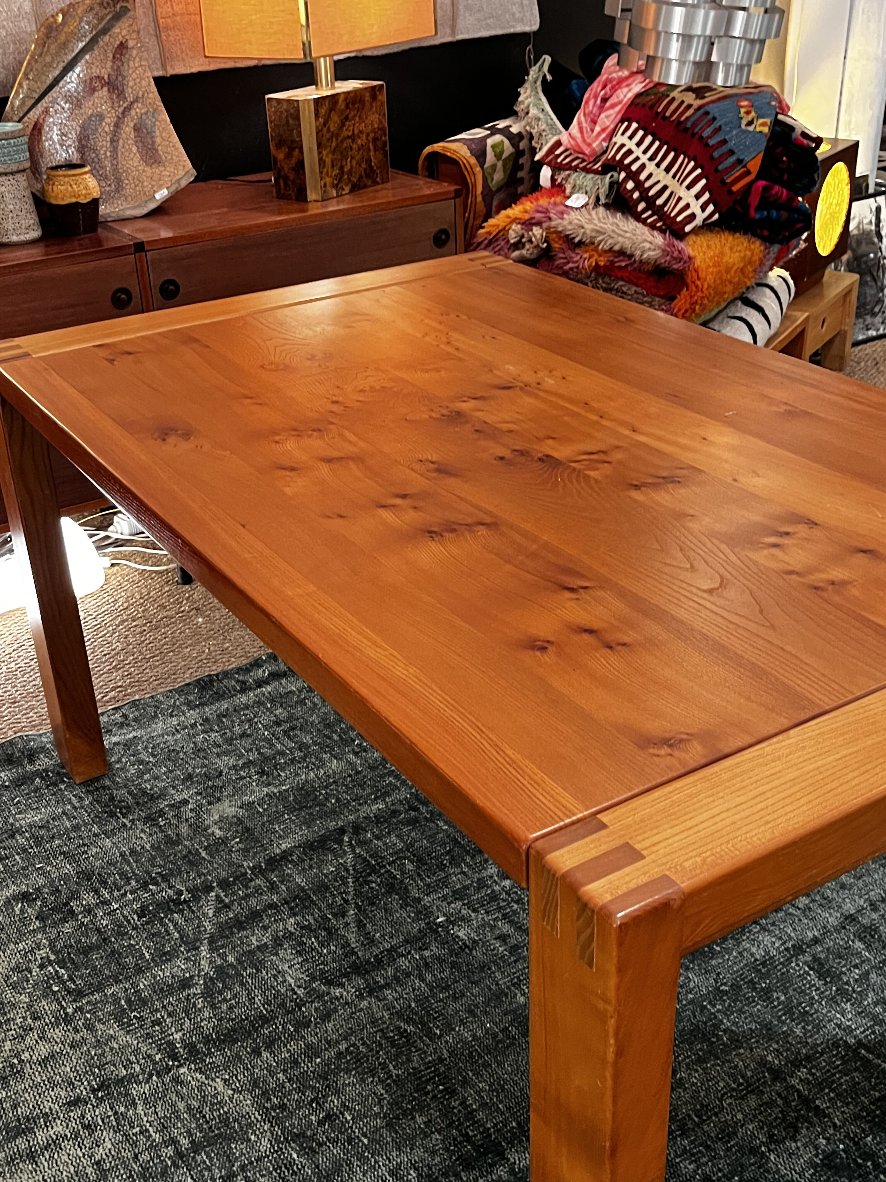 Solid elm dining table