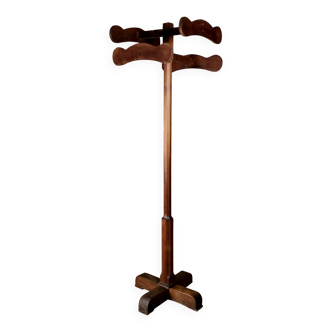 Art Deco style oak coat rack, France, early 20th century