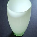 Large contemporary vase in green opaline