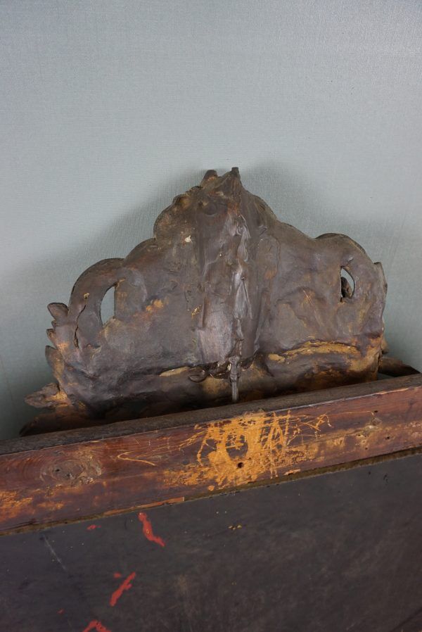 Old French fireplace mirror with beautiful ornament