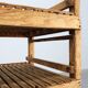 Large baker's cart/ rolling shelf in pine wood, France ca. 1900