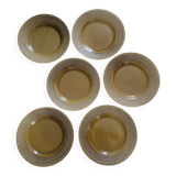 Set of 6 Niderviller flat plates