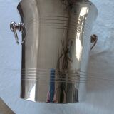 Champagne bucket in silver metal