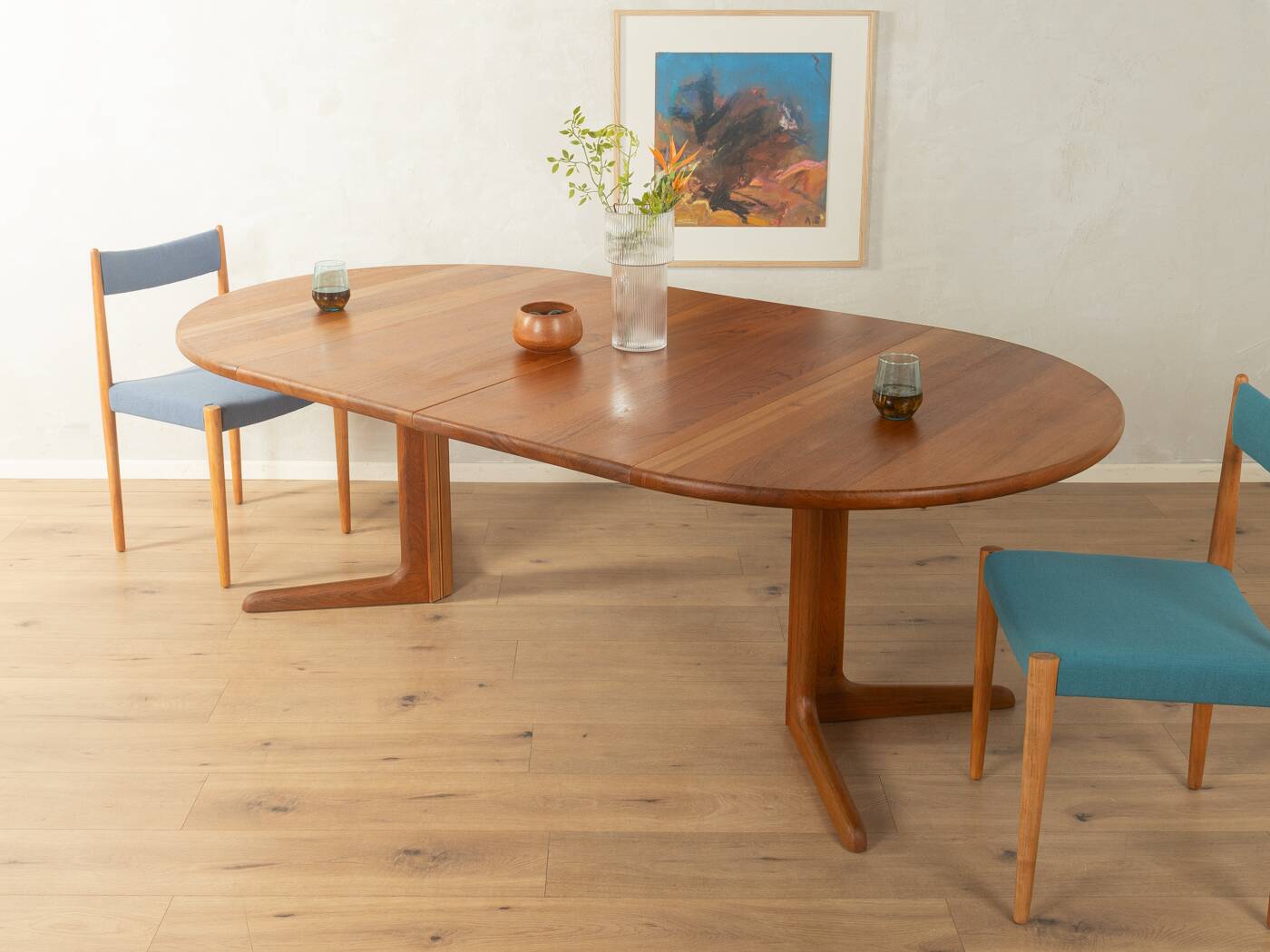 Elegant extendable dining table by CJ Rosengaarden, Denmark, 1960s, teak look