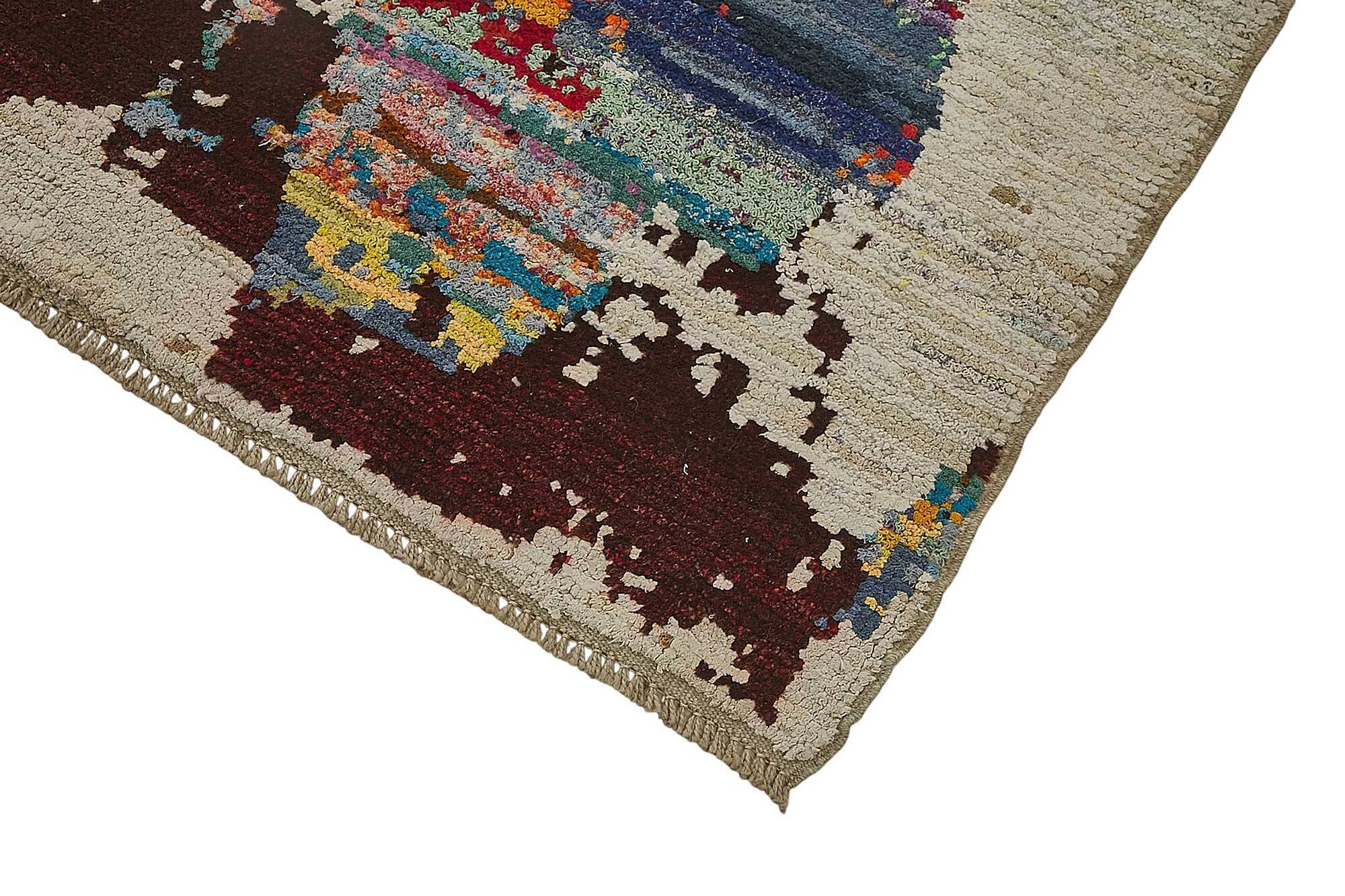Handwoven Turkish Recycled Boho Rug 205 cm x 304 cm