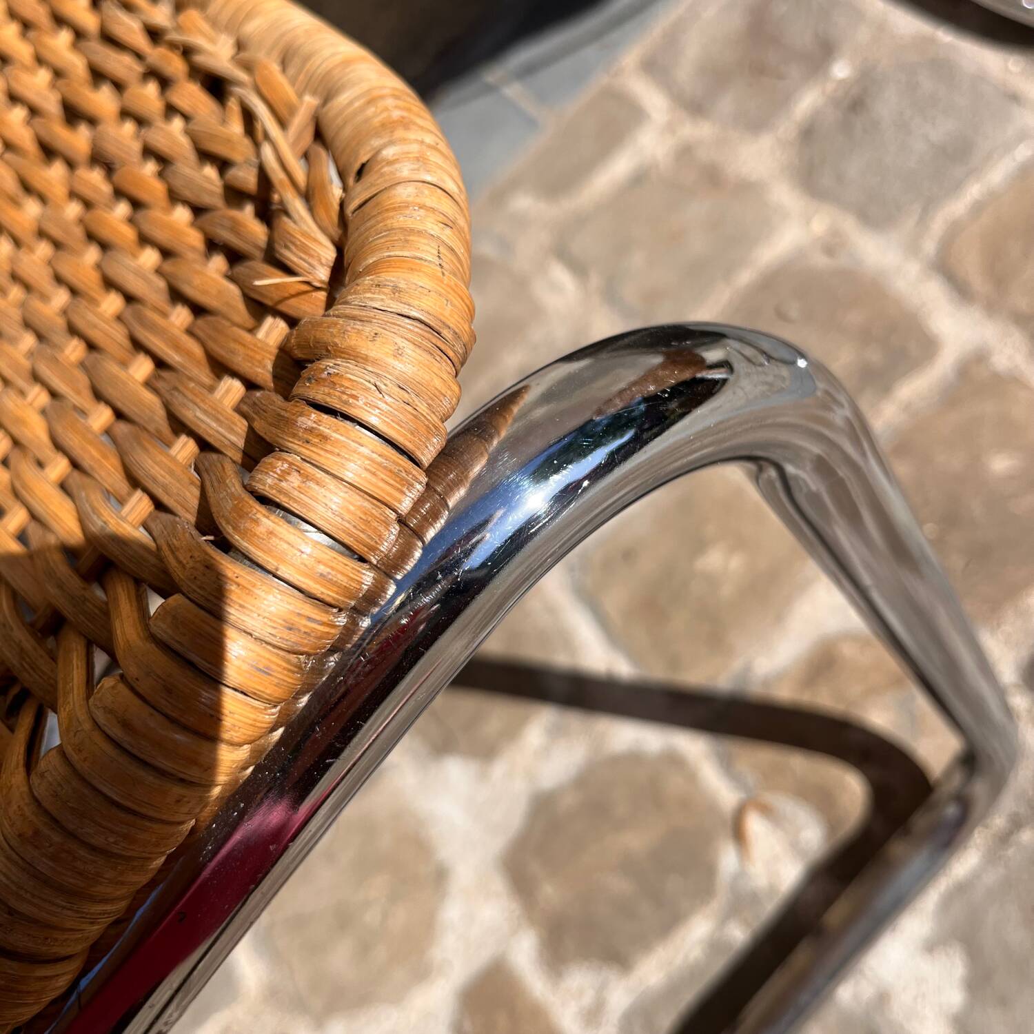 Italian rattan chair from the 1970s