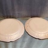 Pair of earthenware plates of the East XVIII-XIXth with floral decoration