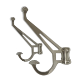 Two eiffel hooks vintage chrome brass