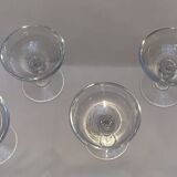 Set of 6 glasses of glass champagne