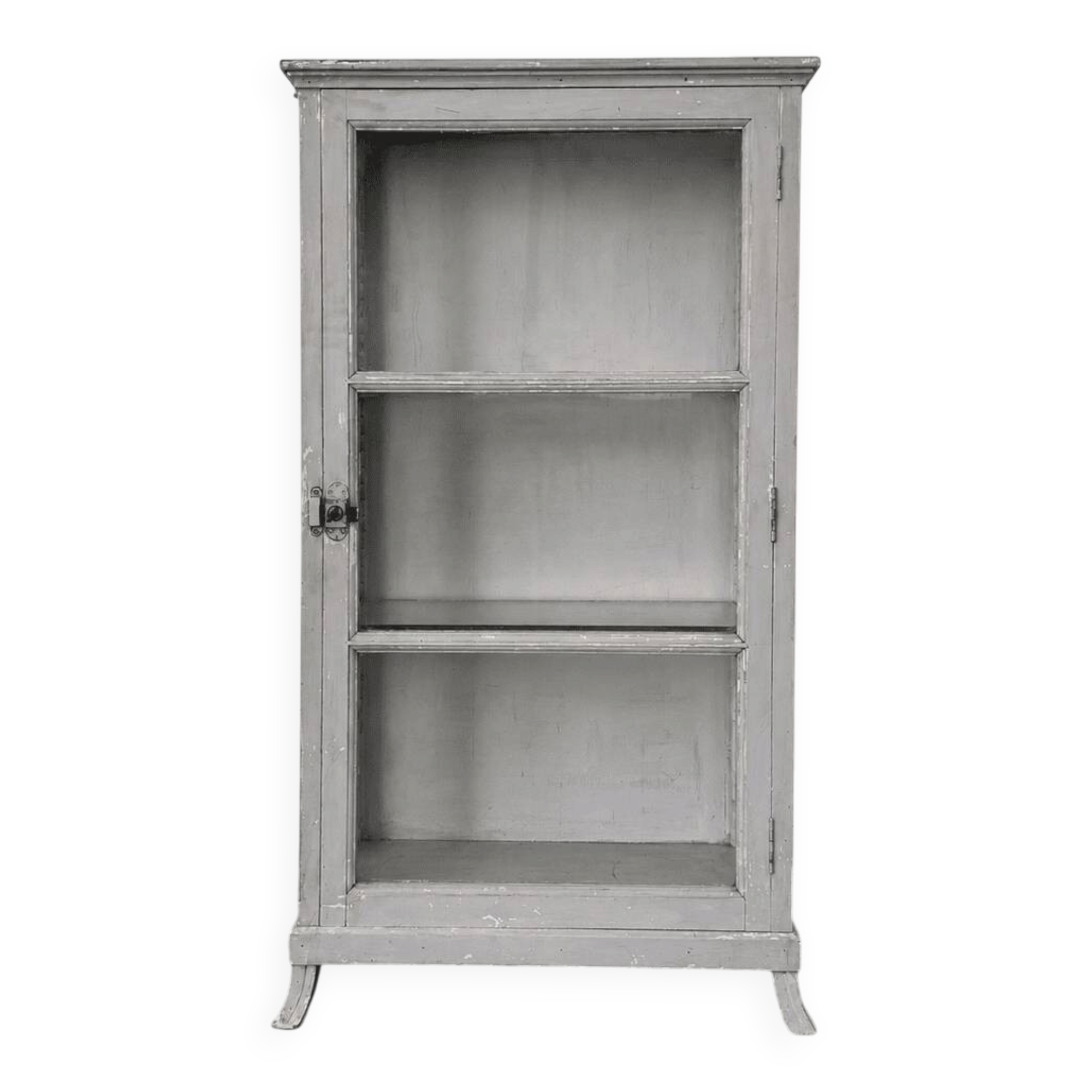 Vitrine ancienne en bois et verre