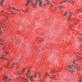 7x11 Vintage Coral Red Handmade Wool Vintage Rug, Living Room Rug,195x319cm