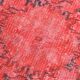 Tapis vintage en laine rouge corail fait main, 7 x 11 po, pour salon, 195 x 319 cm