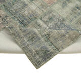 Handwoven anatolian contemporary 176 cm x 246 cm grey patchwork rug