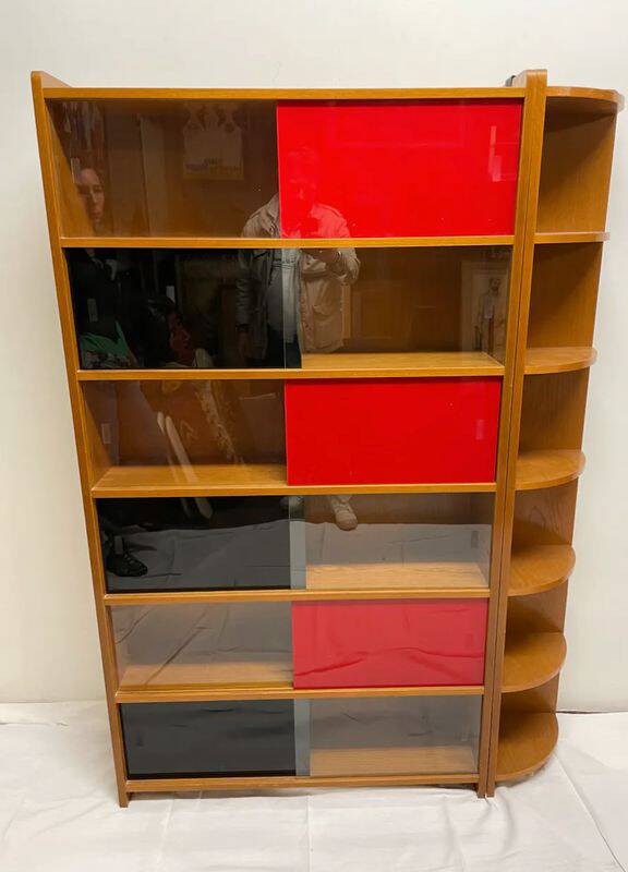 Shelf, glass-fronted bookcase