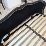 Black velvet bed 140x190