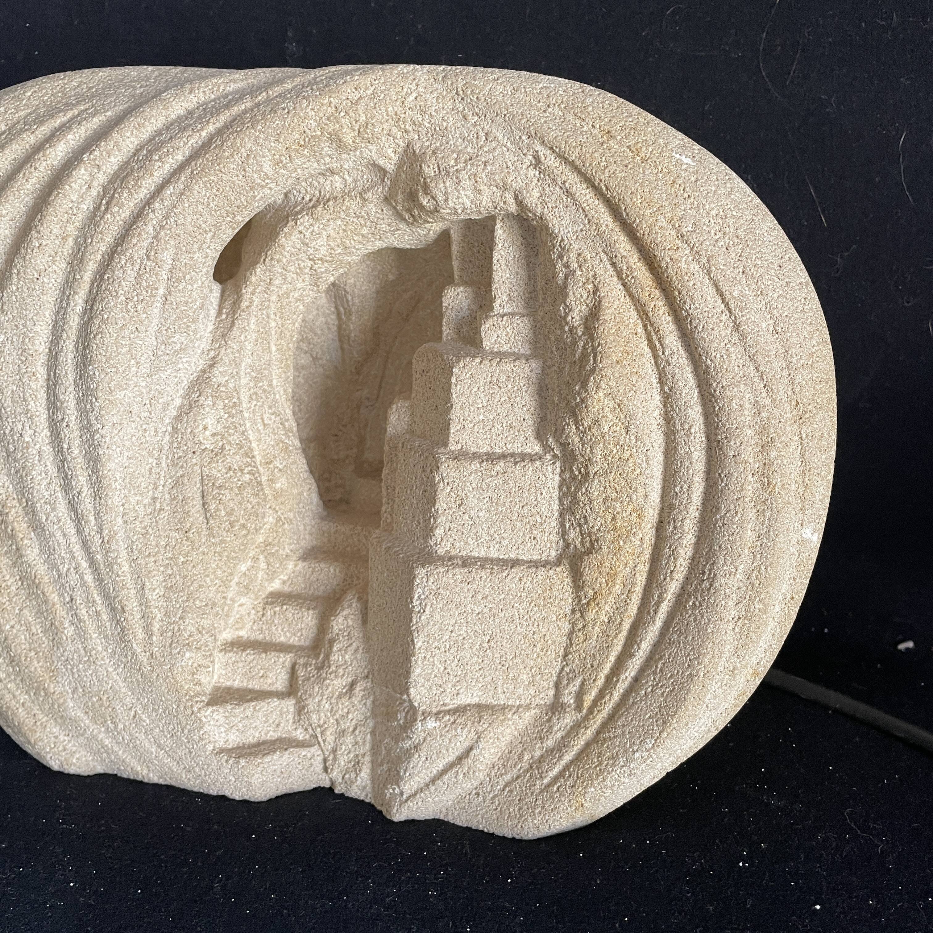 Arsene Galisson lamp in stone vintage design 1970