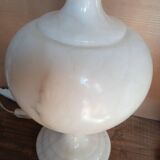 2 pieds de lampe balustre en albâtre, 1970
