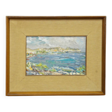 Oil painting by Alexander Michael of a coastal landscape in Moreira, Spain 1986.