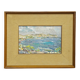 Peinture à l'huile d'Alexander Michael d'un paysage côtier à Moreira, Espagne 1986