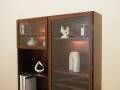 Rosewood display cabinet by Omann Jun Møbelfabrik model 6 with lighting, Denmark 1960s