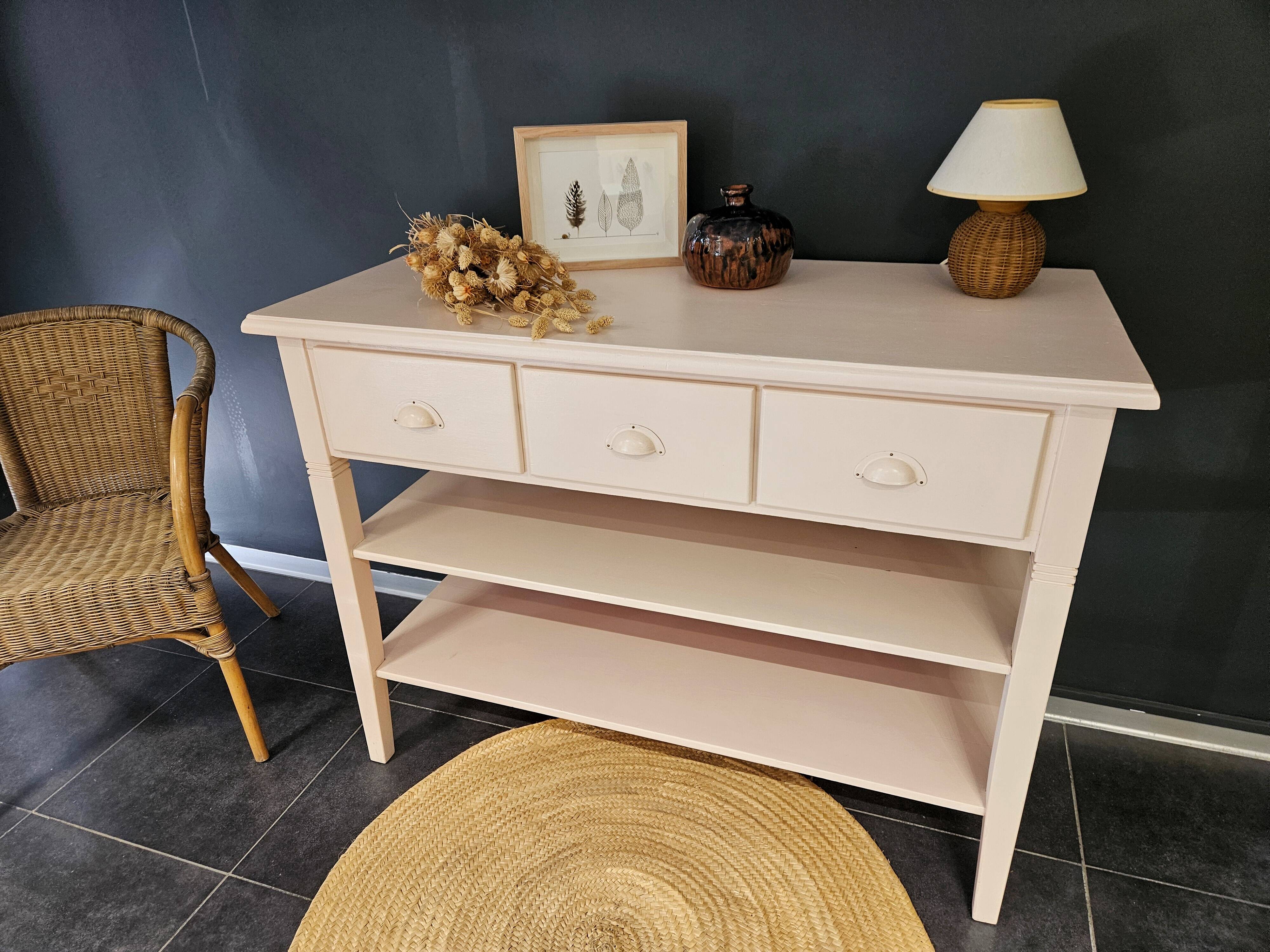 Powder pink chest of drawers
