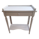 Repainted solid wood side table with lower shelf 1900