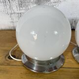 Pair of opaline ceiling lights