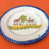 Faïence de Charolles Ancienne assiette Décor traditionnel