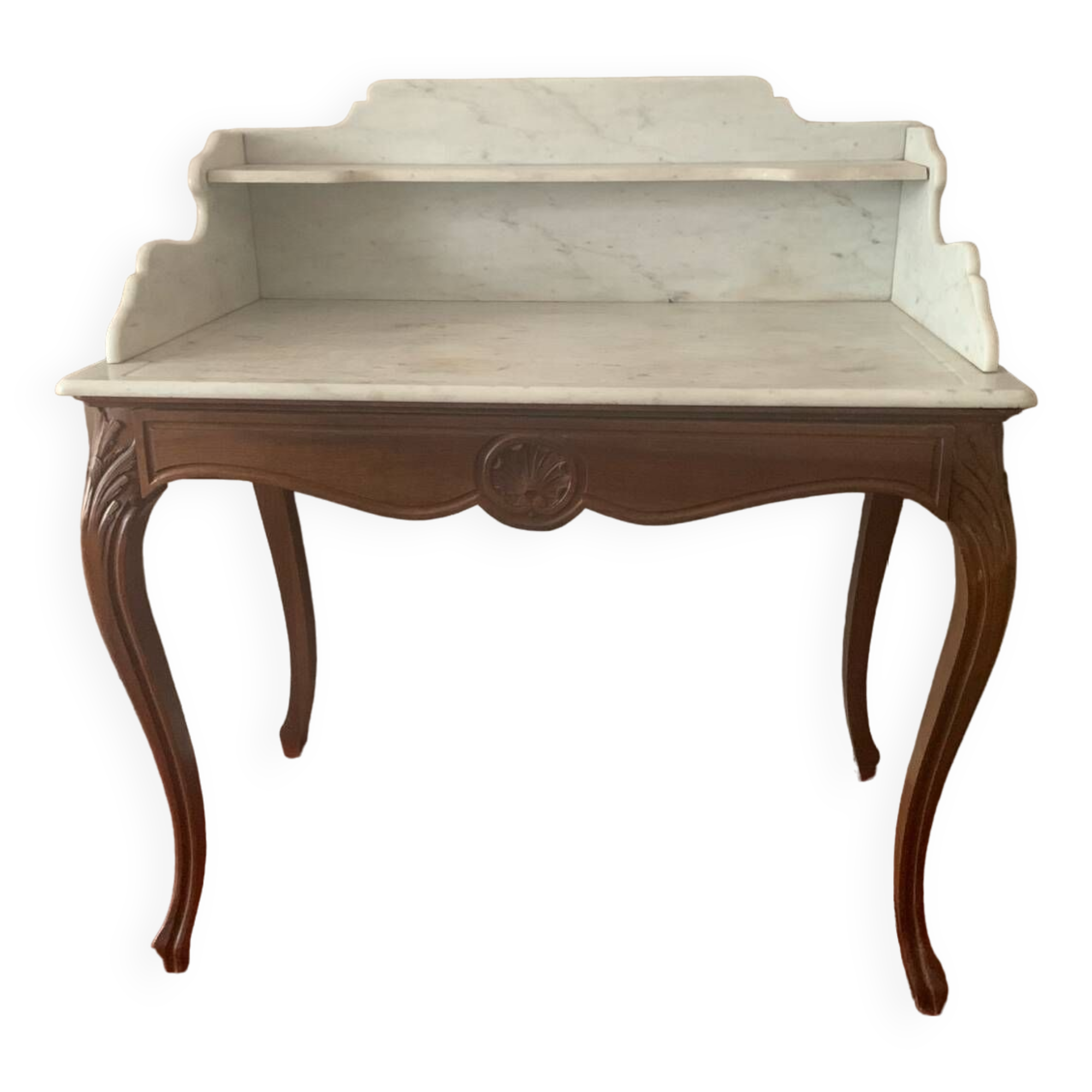 Old wooden and marble dressing table