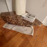 Marbled stone corner table.